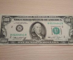 100 $ USD bill 1974 series – 1974 one hundred dollar note